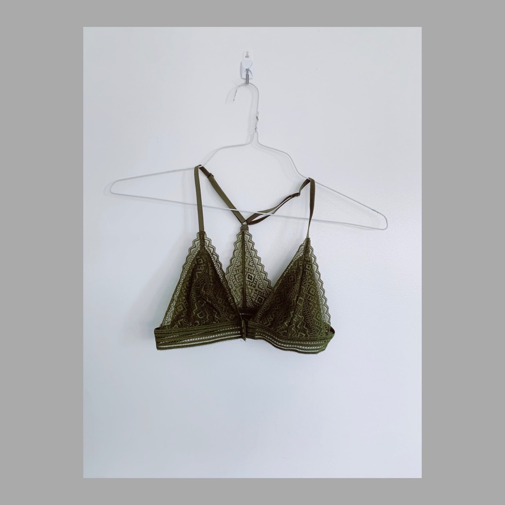 Army Green Lace Bralette